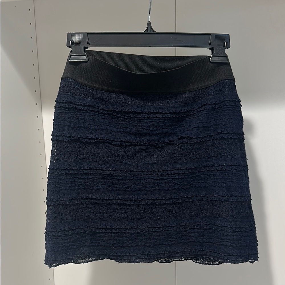 Free People Blue lace Mini Pencil Skirt